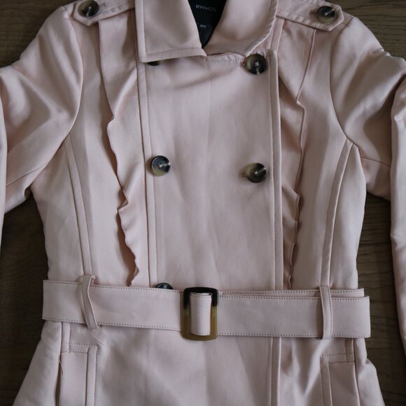 Pale Pink Trench Coat - Picture 4 of 5